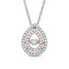 Thumbnail Image 1 of Previously Owned - 3/8 CT. T.W. Diamond Teardrop Pendant in 10K Two-Tone Gold