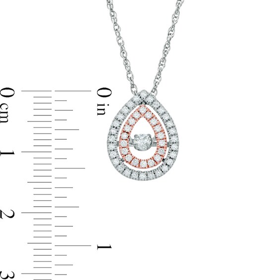 Previously Owned - 3/8 CT. T.w. Diamond Teardrop Pendant in 10K Two-Tone Gold