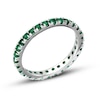 Thumbnail Image 2 of Previously Owned - Emerald Eternity Band in 14K White Gold