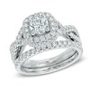 Thumbnail Image 1 of Previously Owned - 1-3/4 CT. T.W. Diamond Frame Twist Bridal Set in 14K White Gold
