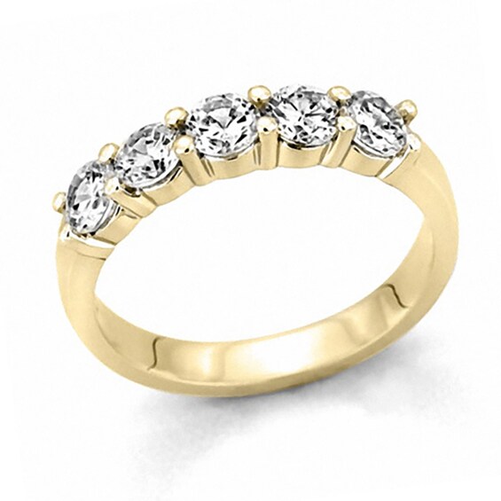 Previously Owned - 1/2 CT. T.w. Diamond Five Stone Band in 10K Gold
