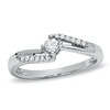 Thumbnail Image 1 of Previously Owned - 1/5 CT. T.W. Diamond Twist Pavé Promise Ring in 14K White Gold