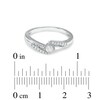 Thumbnail Image 3 of Previously Owned - 1/5 CT. T.W. Diamond Twist Pavé Promise Ring in 14K White Gold