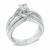 Thumbnail Image 2 of Previously Owned - 3/4 CT. T.W. Diamond Swirl Bridal Set in 14K White Gold