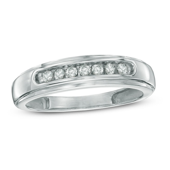Previously Owned - 1/4 CT. T.w. Diamond Comfort Fit Anniversary Band in 10K White Gold