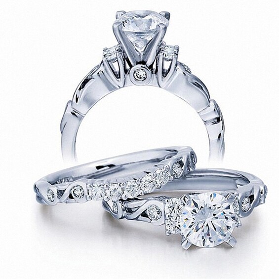 Previously Owned - 1-3/4 CT. T.w. Diamond Bridal Set in 14K White Gold