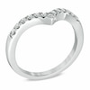 Thumbnail Image 2 of Previously Owned - 1/4 CT. T.W. Diamond Chevron Contour Anniversary Band in 10K White Gold