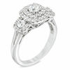 Thumbnail Image 2 of Previously Owned - 1 CT. T.W. Diamond Double Cushion Frame Three Stone Ring in 10K White Gold