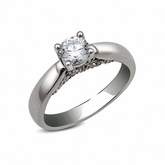 Previously Owned - 3/4 CT. T.w. Diamond Engagement Ring in 14K White Gold