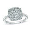 Thumbnail Image 1 of Previously Owned - 1/2 CT. T.W. Diamond Cushion Cluster Frame Ring in 10K White Gold