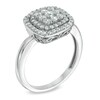 Thumbnail Image 2 of Previously Owned - 1/2 CT. T.W. Diamond Cushion Cluster Frame Ring in 10K White Gold
