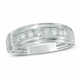 Previously Owned - 1/2 CT. T.W. Diamond Comfort Fit Band in 10K White Gold