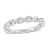 Thumbnail Image 1 of Previously Owned - 1/8 CT. T.W. Diamond Braid Anniversary Band in 10K White Gold