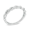 Thumbnail Image 2 of Previously Owned - 1/8 CT. T.W. Diamond Braid Anniversary Band in 10K White Gold