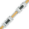 Thumbnail Image 1 of Previously Owned - Carbon Fiber and Cable Link Bracelet in Two-Tone Stainless Steel - 8.5"