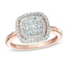 Thumbnail Image 1 of Previously Owned - 1/2 CT. T.W. Multi-Diamond Frame Ring in 10K Rose Gold