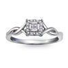 Thumbnail Image 1 of Previously Owned - Cherished Promise Collection™ Quad Princess-Cut Diamond Accent Frame Promise Ring in 10K White Gold