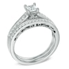 Thumbnail Image 2 of Previously Owned - 5/8 CT. T.W. Princess-Cut Diamond Bridal Set in 14K White Gold