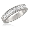 Thumbnail Image 1 of Previously Owned - 1 CT. T.W. Baguette Diamond Wedding Band in 14K White Gold (H/VS2)