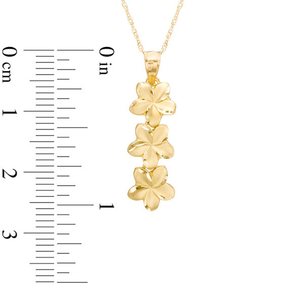 Previously Owned - Flower Drop Pendant in 10K Gold