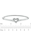 Thumbnail Image 2 of Previously Owned -  Diamond Accent Heart Bangle in Sterling Silver