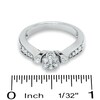 Thumbnail Image 3 of Previously Owned - 1/2 CT. T.W. Composite Diamond Flower Ring in 10K White Gold