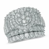 Thumbnail Image 1 of Previously Owned - 5 CT. T.W. Diamond Cluster Frame Three Piece Bridal Set in 14K White Gold