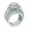 Thumbnail Image 2 of Previously Owned - 5 CT. T.W. Diamond Cluster Frame Three Piece Bridal Set in 14K White Gold