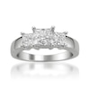 Thumbnail Image 2 of Previously Owned - 2 CT. T.W. Princess-Cut Diamond Three Stone Ring in 14K White Gold