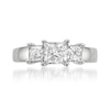 Thumbnail Image 3 of Previously Owned - 2 CT. T.W. Princess-Cut Diamond Three Stone Ring in 14K White Gold