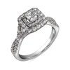 Thumbnail Image 2 of Previously Owned - 1-1/4 CT. T.W. Princess-Cut Diamond Double Frame Bridal Set in 14K White Gold