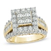 Thumbnail Image 1 of Previously Owned - 3 CT. T.W. Quad Princess-Cut Diamond Frame Ring in 14K Gold