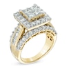 Thumbnail Image 2 of Previously Owned - 3 CT. T.W. Quad Princess-Cut Diamond Frame Ring in 14K Gold