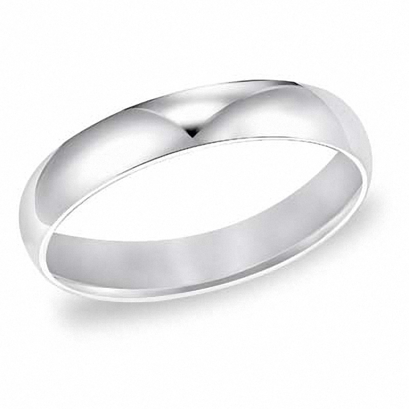 Main Image 1 of Previously Owned - 4.0mm Comfort Fit Wedding Band in 14K White Gold