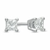 Thumbnail Image 1 of Previously Owned - 1/4 CT. T.W. Square-Cut Diamond Solitaire Stud Earrings in 14K White Gold