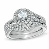 Thumbnail Image 1 of Previously Owned - Celebration Lux® 1-1/2 CT. T.W. Diamond Bridal Set in 18K White Gold (I/SI2)