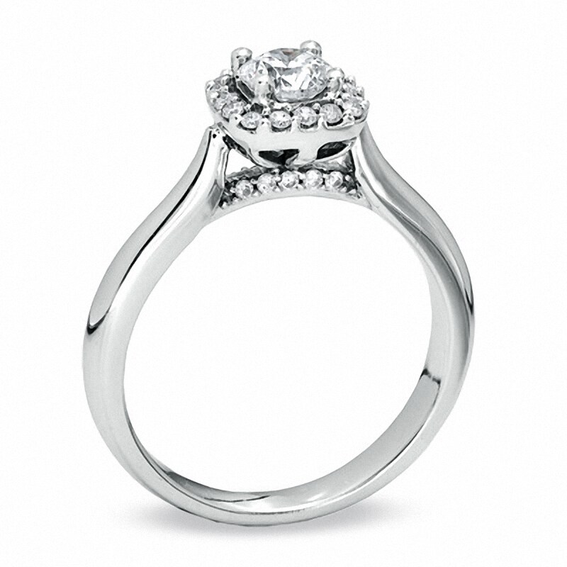Main Image 2 of Previously Owned - 5/8 CT. T.W. Diamond Engagement Ring in 14K White Gold