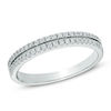 Thumbnail Image 1 of Previously Owned - 1/4 CT. T.W. Diamond Double Row Anniversary Band in 14K White Gold