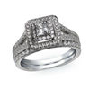 Thumbnail Image 1 of Previously Owned - 1-1/4 CT. T.W. Princess-Cut Diamond Double Frame Bridal Set in 14K White Gold
