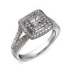 Thumbnail Image 2 of Previously Owned - 1-1/4 CT. T.W. Princess-Cut Diamond Double Frame Bridal Set in 14K White Gold