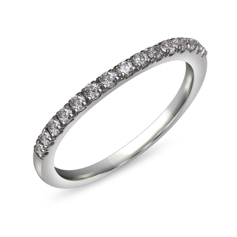 Main Image 3 of Previously Owned - 1-1/4 CT. T.W. Princess-Cut Diamond Double Frame Bridal Set in 14K White Gold