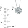 Thumbnail Image 2 of Previously Owned - 1/2 CT. T.W. Diamond Carnation Cluster Pendant in 10K White Gold