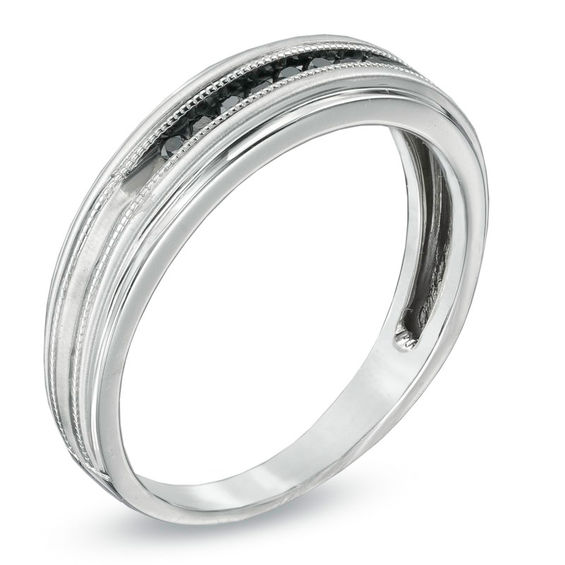 Previously Owned - Black Diamond Accent Band in Sterling Silver