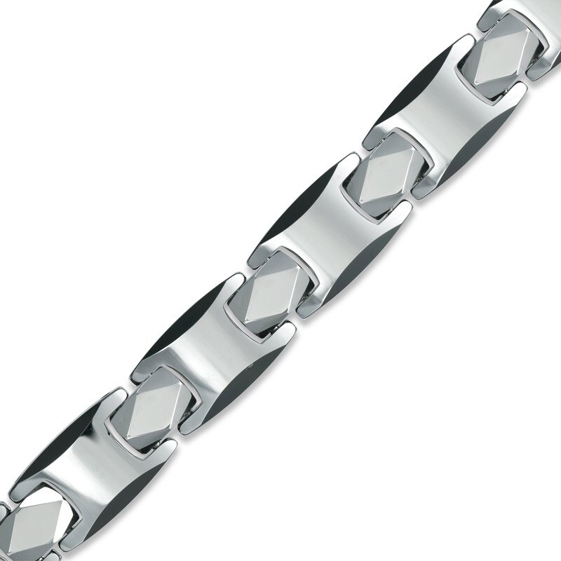 Main Image 1 of Previously Owned - Link Bracelet in Two-Tone Tungsten - 8.5"