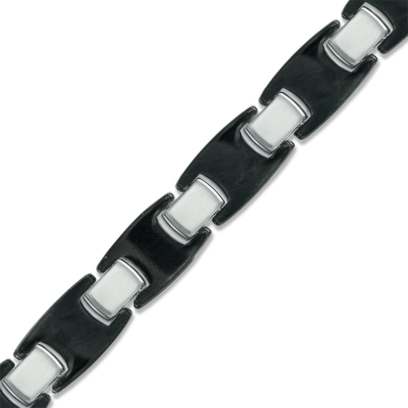 Main Image 2 of Previously Owned - Link Bracelet in Two-Tone Tungsten - 8.5"