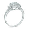 Thumbnail Image 2 of Previously Owned - 1/2 CT. T.W. Quad Diamond Double Frame Ring in 10K White Gold