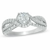 Thumbnail Image 1 of Previously Owned - 1 CT. T.W. Diamond Swirl Engagement Ring in 14K White Gold