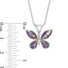 Thumbnail Image 2 of Previously Owned - Mystic Fire® Topaz Butterfly Pendant in Sterling Silver