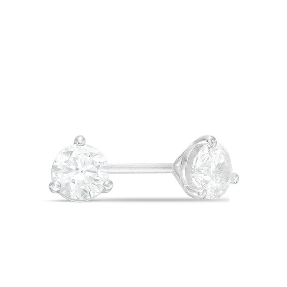 Previously Owned - 1/2 CT. T.w. Diamond Solitaire Stud Earrings in 14K White Gold (I/I2)