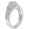 Thumbnail Image 2 of Previously Owned - 1/4 CT. T.W. Quad Princess-Cut Diamond Frame Bridal Set in Sterling Silver